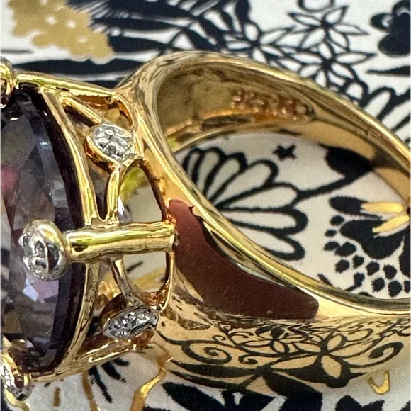 Vintage Alexandrite cocktail ring - Picture 9 of 11